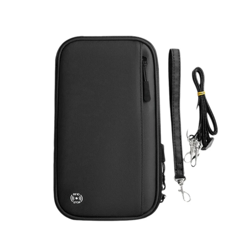 

Y42A-Travel Wallet Passport Card Holder Crossbody Shoulder Organizer Bag Abroad Ticket Document Protection Cover