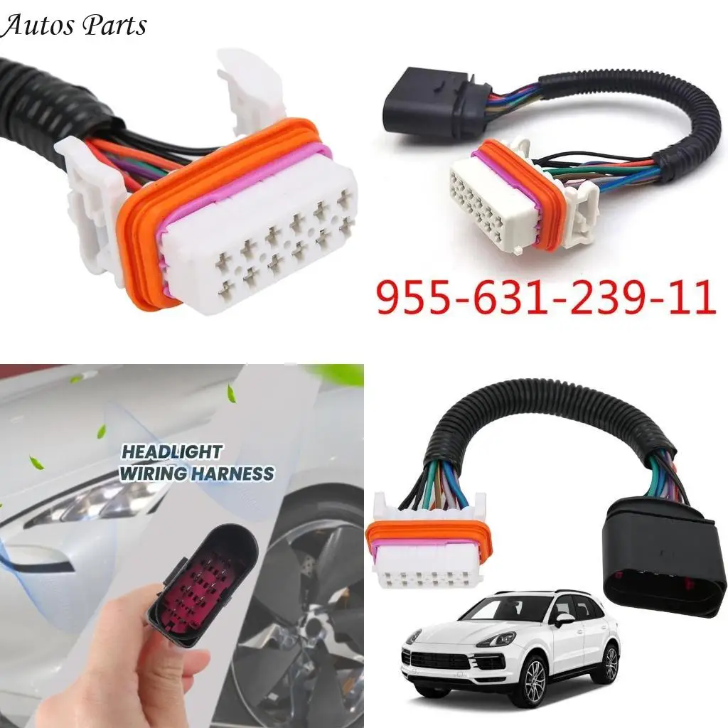 

57BA Headlight Wiring Harness Replacement Lamp Xenon Front Connector Spare Part for 4.5L 2003-2006 955-631-239-11 95563123911