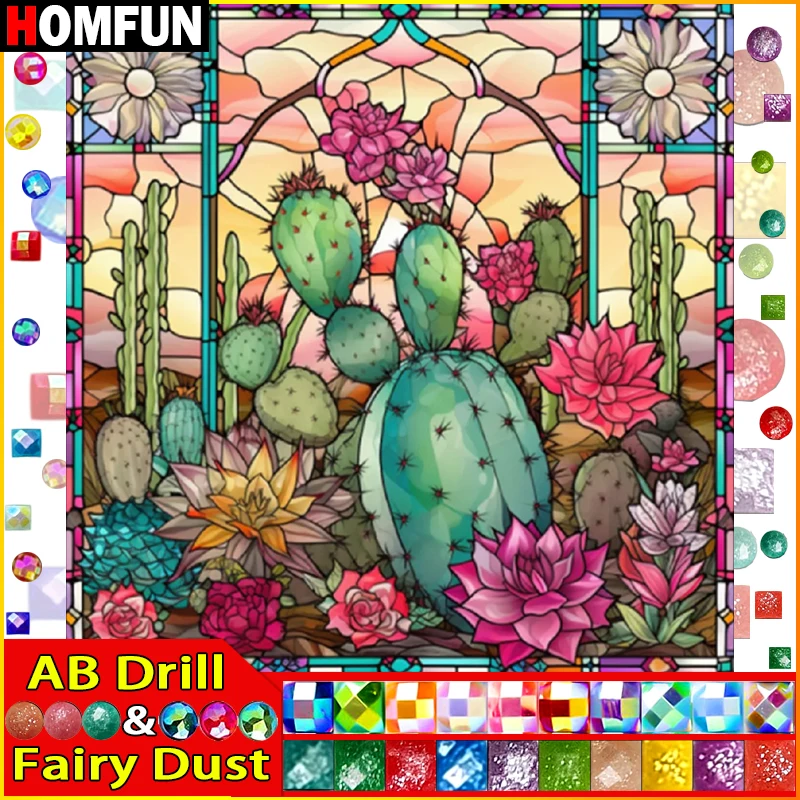 HOMFUN Fairy Dust AB Diamond Painting Full Square/Round Drill 5D DIY 