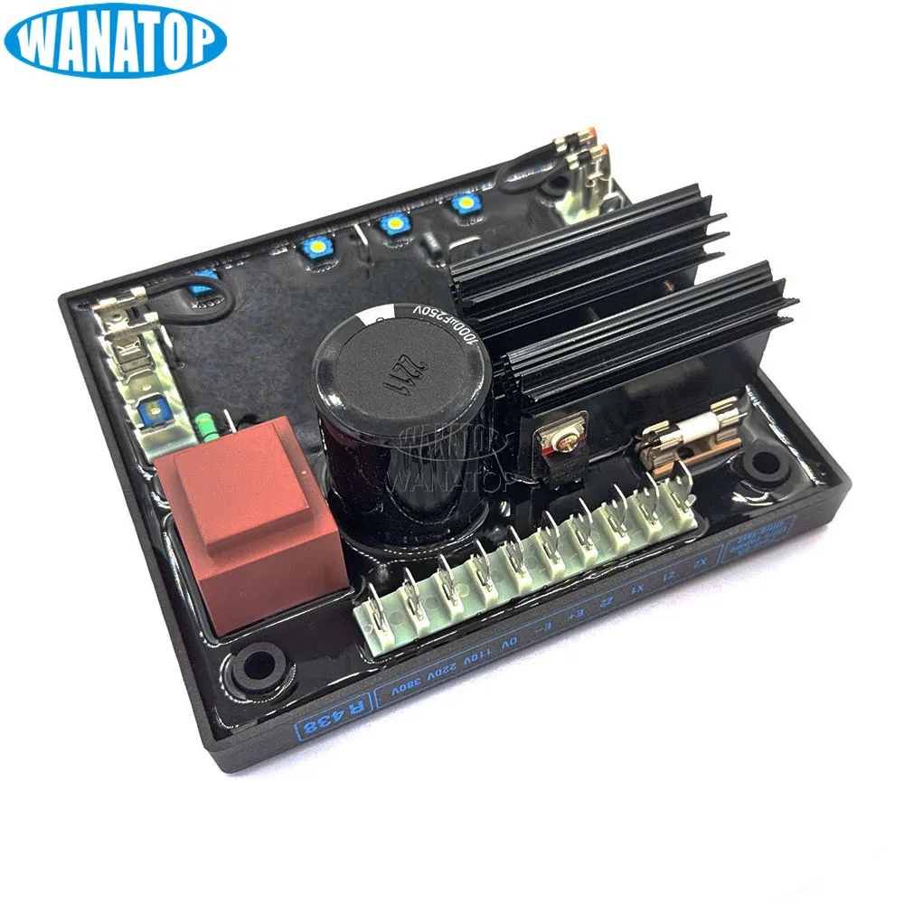

Автоматический регулятор напряжения AVR R438 для дизельных генераторов, плата управления бесщеточным генератором, стабилизатор для бесщеточных генераторных установок