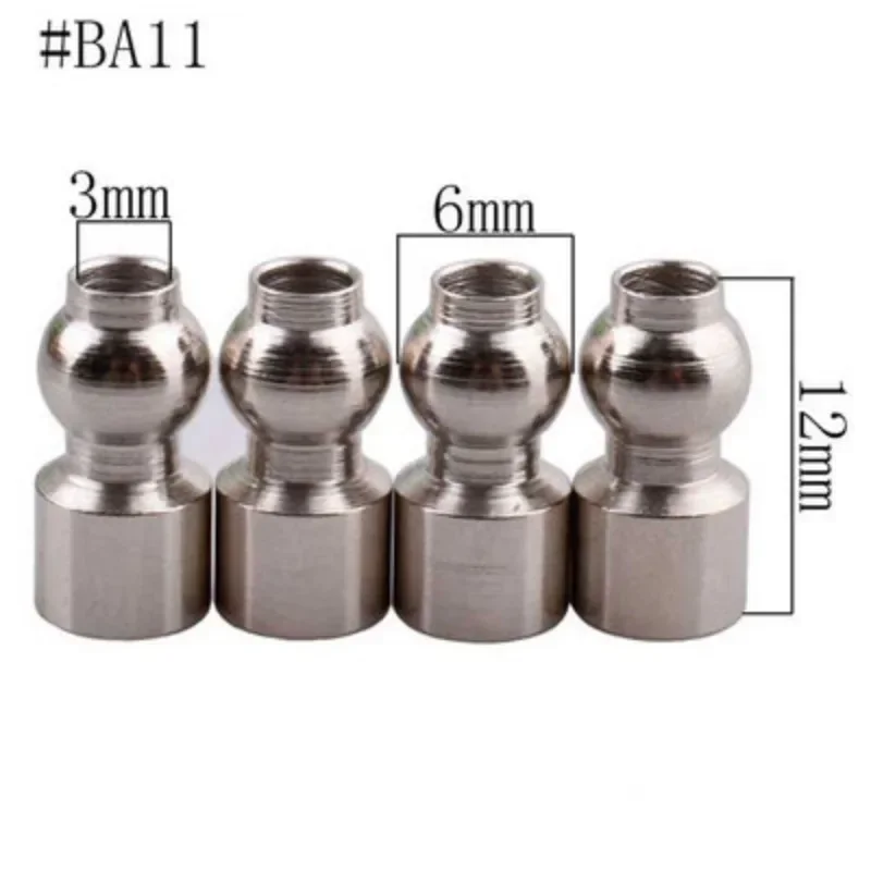 4PCS 1:8/1:10/1:18 โช้คอัพโลหะหัวสกรูTie Rod Ball CapสกรูBushingสําหรับรุ่นRCรถDIYอุปกรณ์เสริม