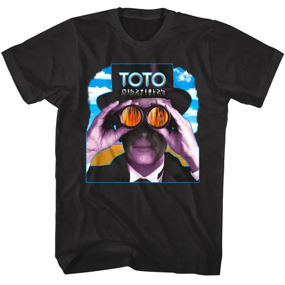 Toto Mindfields Album Men's T Shirt Binoculars Man Cover 80's Pop Music Group