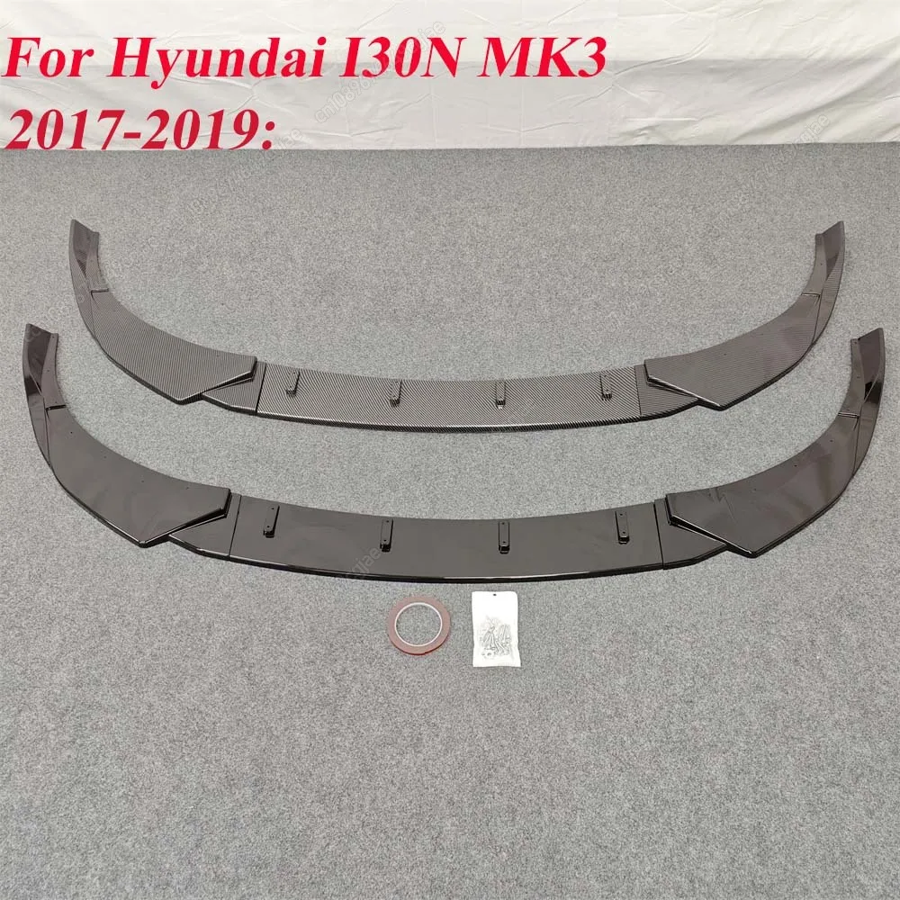 For Hyundai I30N MK3 2017-2019 MK3.5 2020-2023 Front Bumper Spoiler Lip Diffuser Lower Splitter Protector Guard Body Kits Tuning view 4