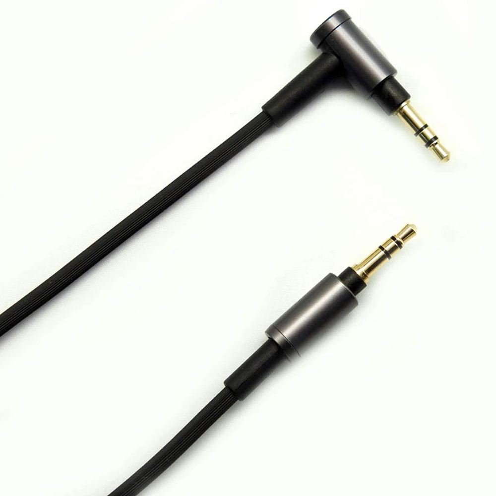 Para WH-1000 XM2 XM3 XM4 H900N H800 Cable de audio para auriculares de 3,5 mm, 1,5 m/4,9 pies de largo (negro sin micrófono)