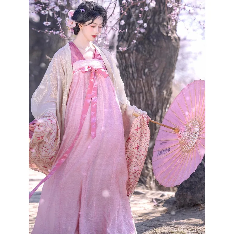 Original Tang Dynasty Famen Temple one-piece dress, chest-length spring and summer suit