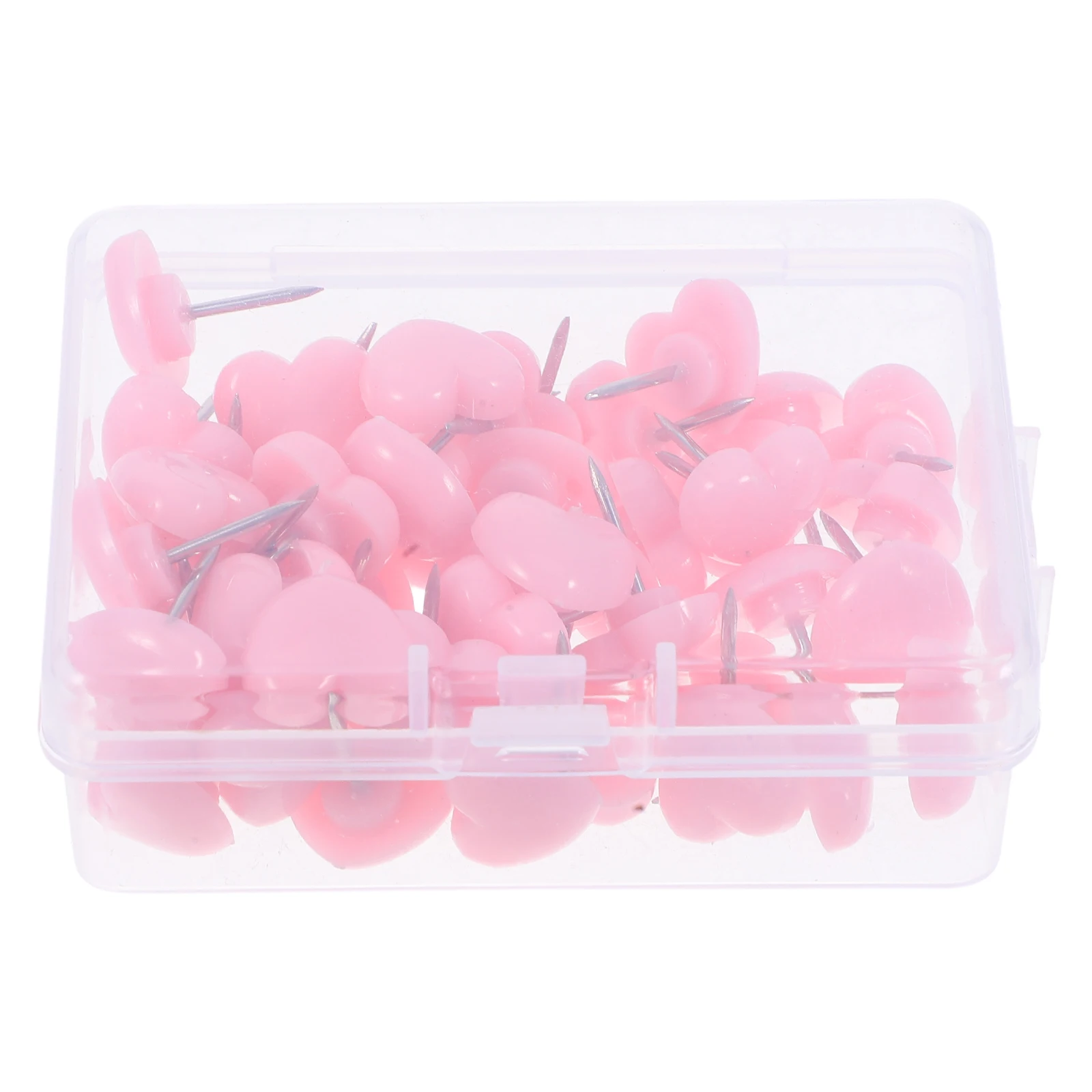 

50pcs Heart Push Pins Decorative Marker Indicator Bulletin Board Thumb Tacks For Photos Notes School Office Home