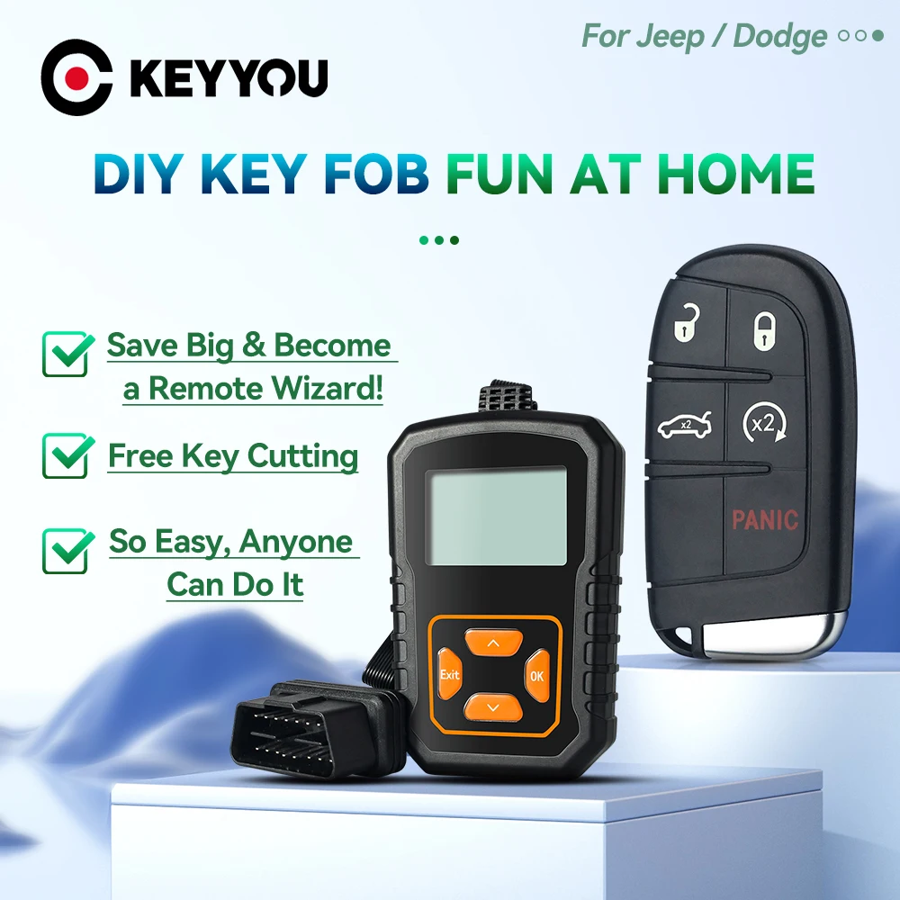 

KEYYOU Дистанционный ключ 433 МГц M3N- 40821302 Зарядное устройство для Dodge Journey, для Chrysler 300, Jeep Grand Cherokee, комплект брелоков, инструмент для программатора OBD
