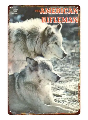 카페 바 아메리칸 라이플 1968 탄창 커버, 사냥견 양철 사인 벽 장식