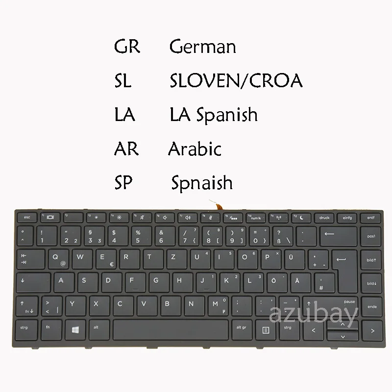 Laptop Keyboard for HP PROBOOK X360 440 G1 430 G5 440 G5 445 G5 L01072-L01071-00 L04644-001 GR QWERTZ SLOVEN/CROA LA US AR SP