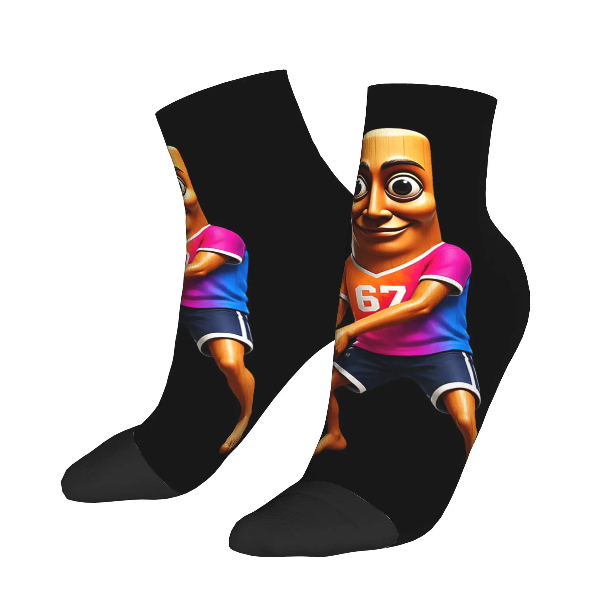 Tung Sahur Brainrot Pickleball Funny Meme Ankle Socks Pattern Vintage Casual Socks Spring Anti Climbing Soft Sock For Couple