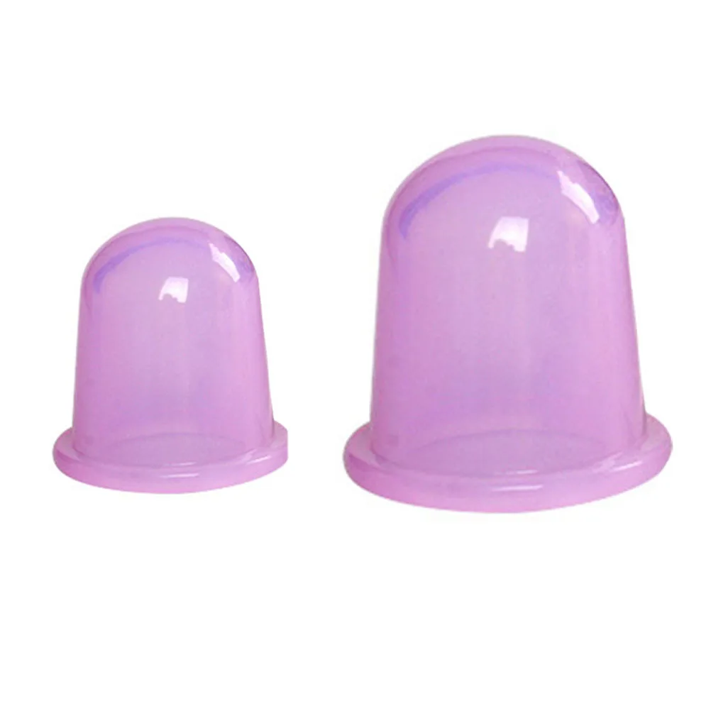 

2 Pcs Vacuum Cupping Therapy Cups Anti-cellulite Massage Silicone Suction Household Body