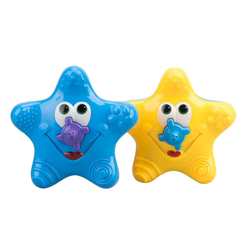 1pcs Baby Bath Toy Water Squirter Splash Spray Starfish Rotate Infant Interactive Education Bathroom Tub Doll For Kid Children