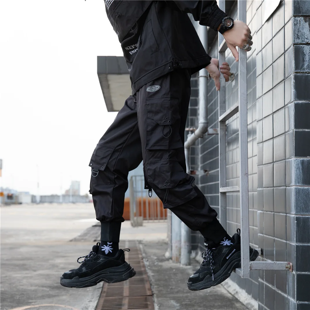 Men's Harajuku Streetwear Cargo Pants Trendy Joggers Japanese