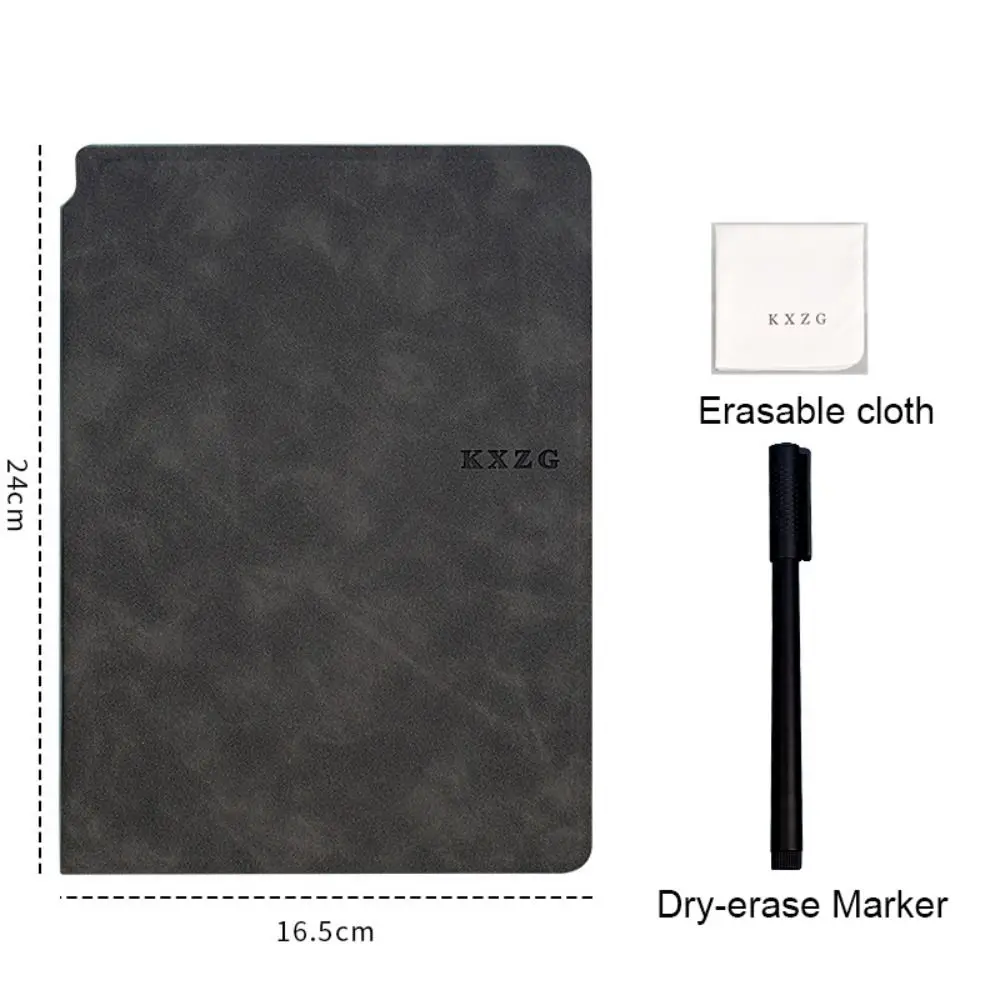 Portable Reusable Erasable Leather Weekly Planner Writing Board With Whiteboard Pen Erasing Cloth Whiteboard Notebook Memo Pad