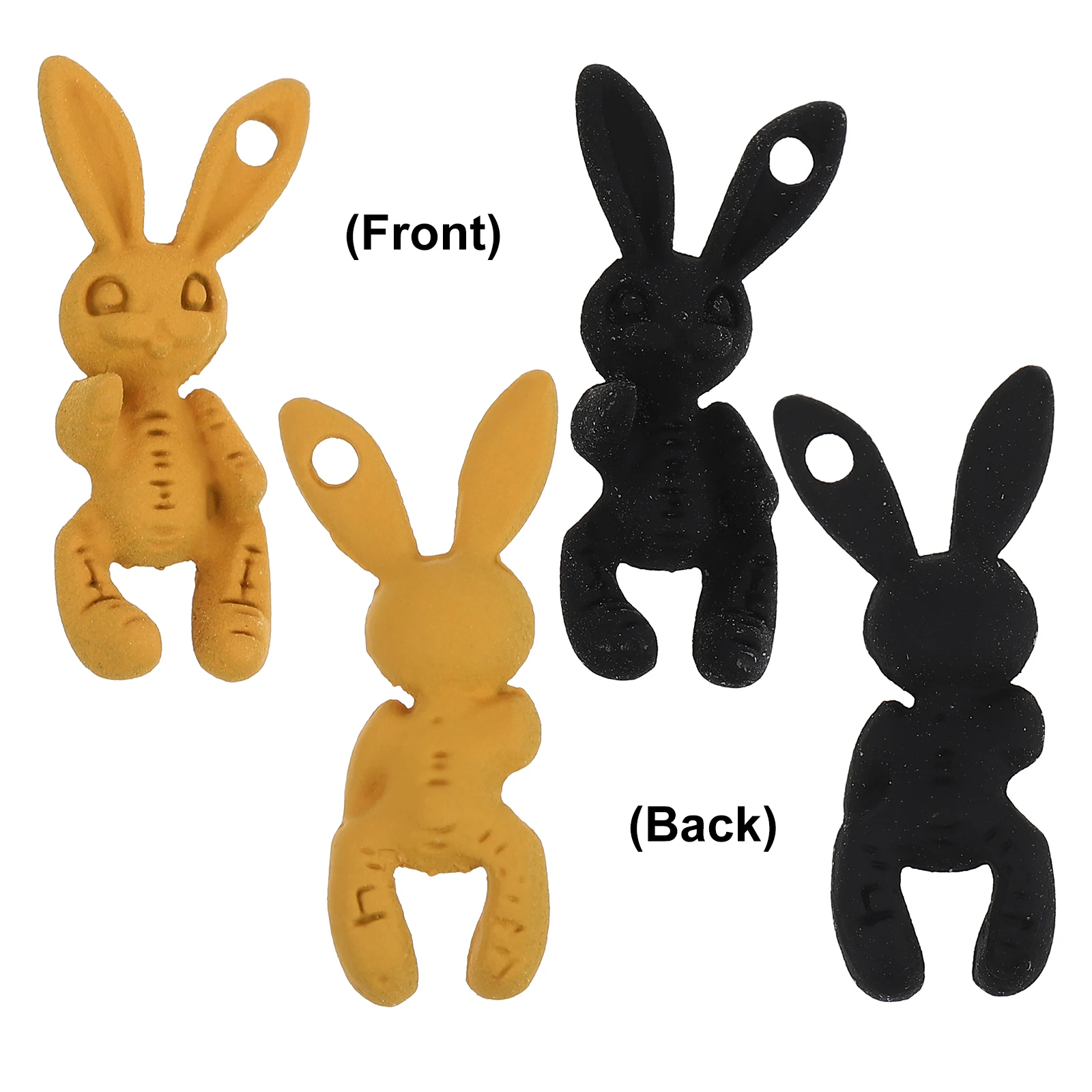 

10 Pcs Rabbit Nail Art Accessories Decoration Metal Decals Cute Shape Charms Stickers Decorations