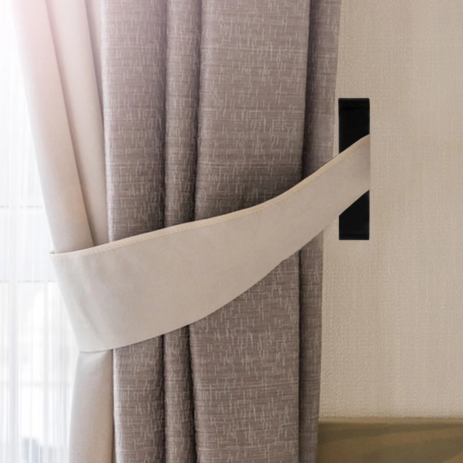 

2pcs Curtain Cord Hooks Zinc Alloy Adhesive Wall Mount For Curtains Blind Rope Holder Window Cleat Hook Home Office