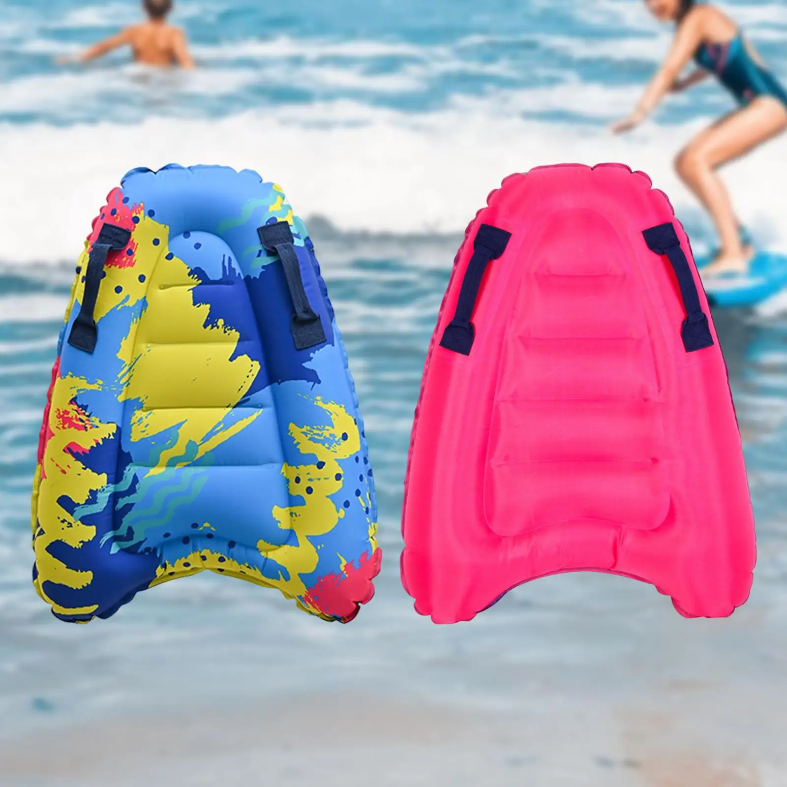 

Inflatable Surfboard for Adults Kids with Handles PVC Thickened Inflatable Bodyboard with Handle Inflatable Pool Raft Party