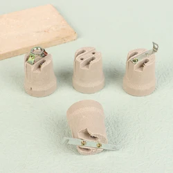 1Pc Lamp Base E27 Vintage Ceramic Lamp Fittings Socket Lamp Base Holder Accessory Fixing Bracket Large Screw Cap 250V 4A