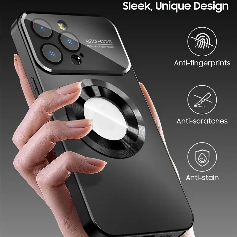 Neue Titan-Metallic-Farbe Magnetische Handyhülle für iPhone 18 17 16 15 14 11 13 12 Pro Max Matte Kabellose Lade-Schutzhülle – Detail 6