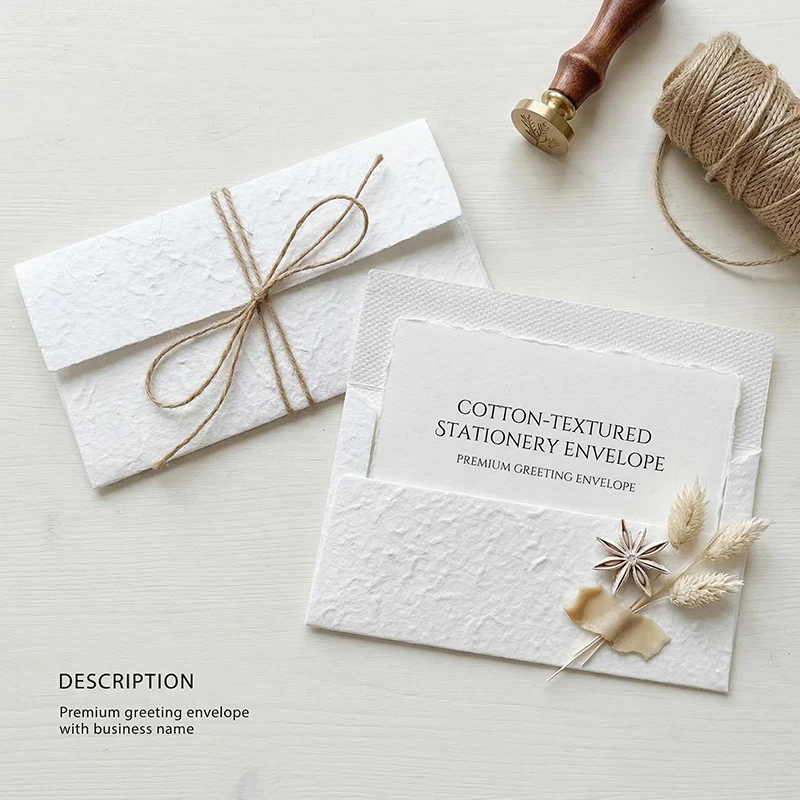 20Pcs Creative Wedding Invitation Storage Envelope Handmade Plant Paper Envelope Rtro Gift Wrapping Envelopes 10x20cm