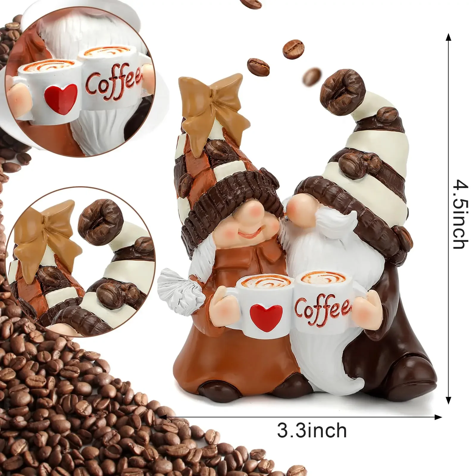 Coffee Gnome Coffee Bar Decoration Accessories Spring Summer Gnome Decoration Gifts Autumn Gnome Decoration Home Tiered Tray Des