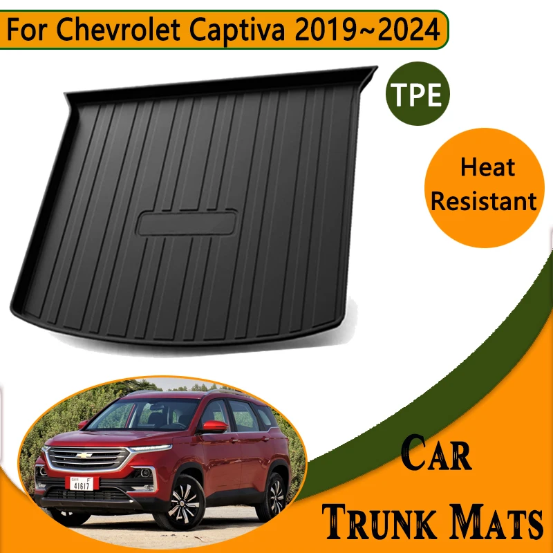 for Chevrolet Captiva Baojun 530 CN202S 2019~2024 Accessories Car Trunk Mats Waterproof Carpet Anti-dirty Liner TPE Storage Pad