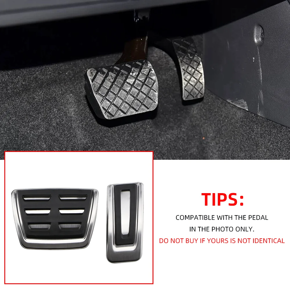 Edelstahl Auto Fuß Kraftstoff Pedal Bremse Kupplung Pedale Abdeckung für Volkswagen VW Golf 7 GTI MK7 für Skoda Octavia A7 Zubehör – Detail 2