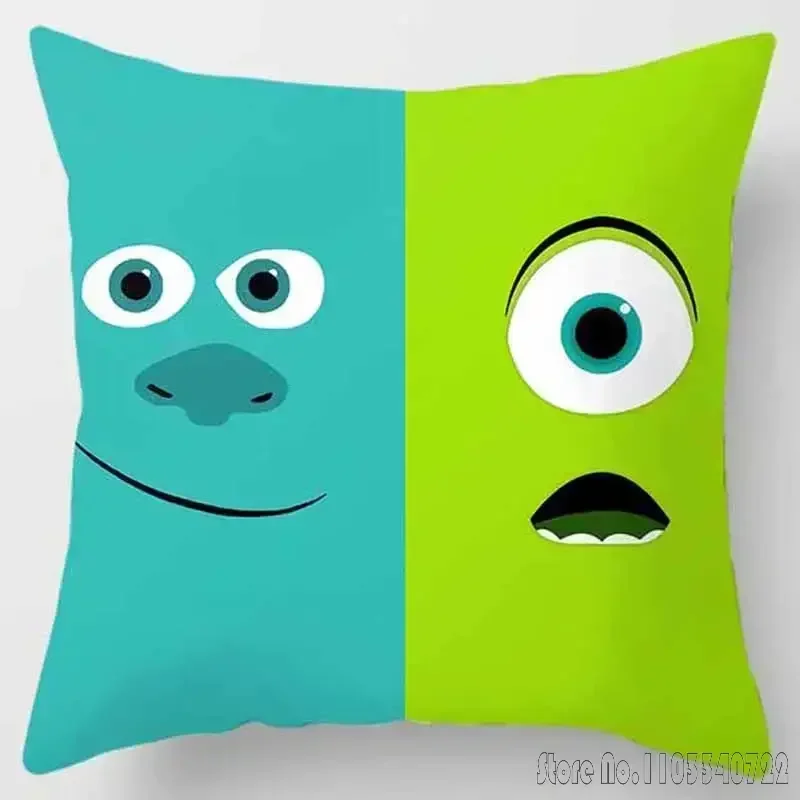 Anime Boys Girls Room Bed Sofa Cute Monster Fun Cushion Cover Plush Pillowcase Pillow Case Sofa Car Home Decor 45x45cm Kids Gift