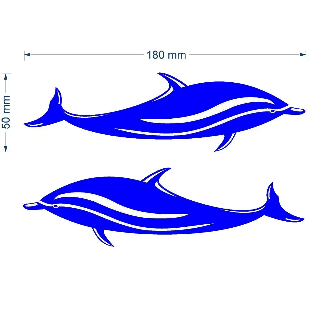 Durable Vinyl Dolphin Pattern Sticker Waterproof Decal for Accessories for Boats and Fishing Kayak - view 2