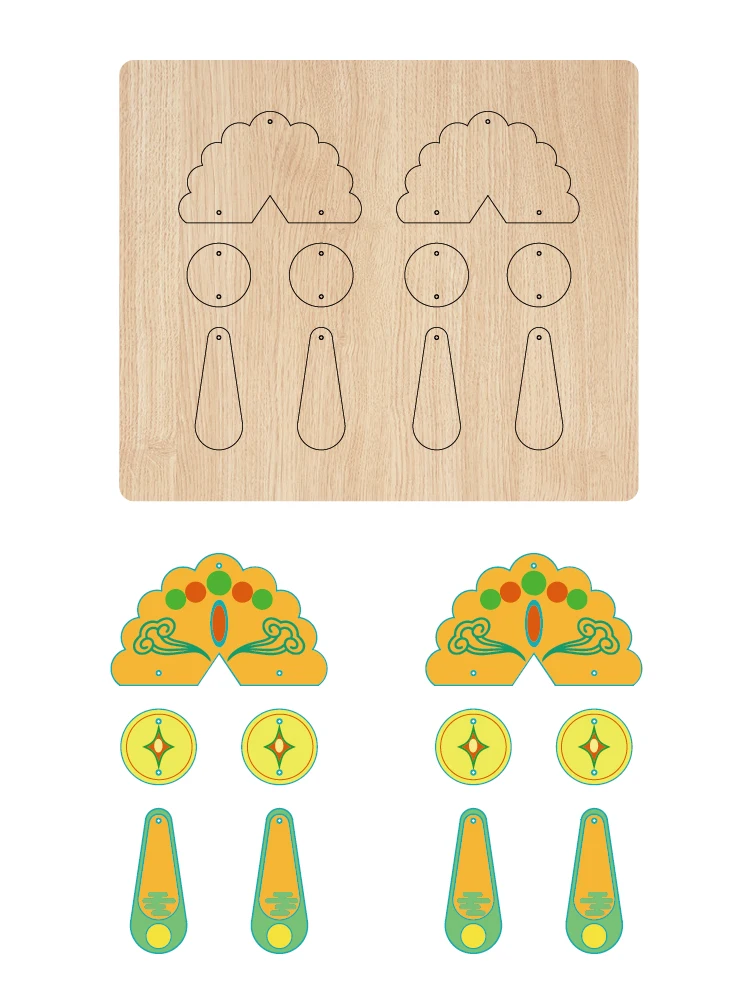 ZYC-993 eardrop Wooden Cutting Knife Die, Used with the Machine