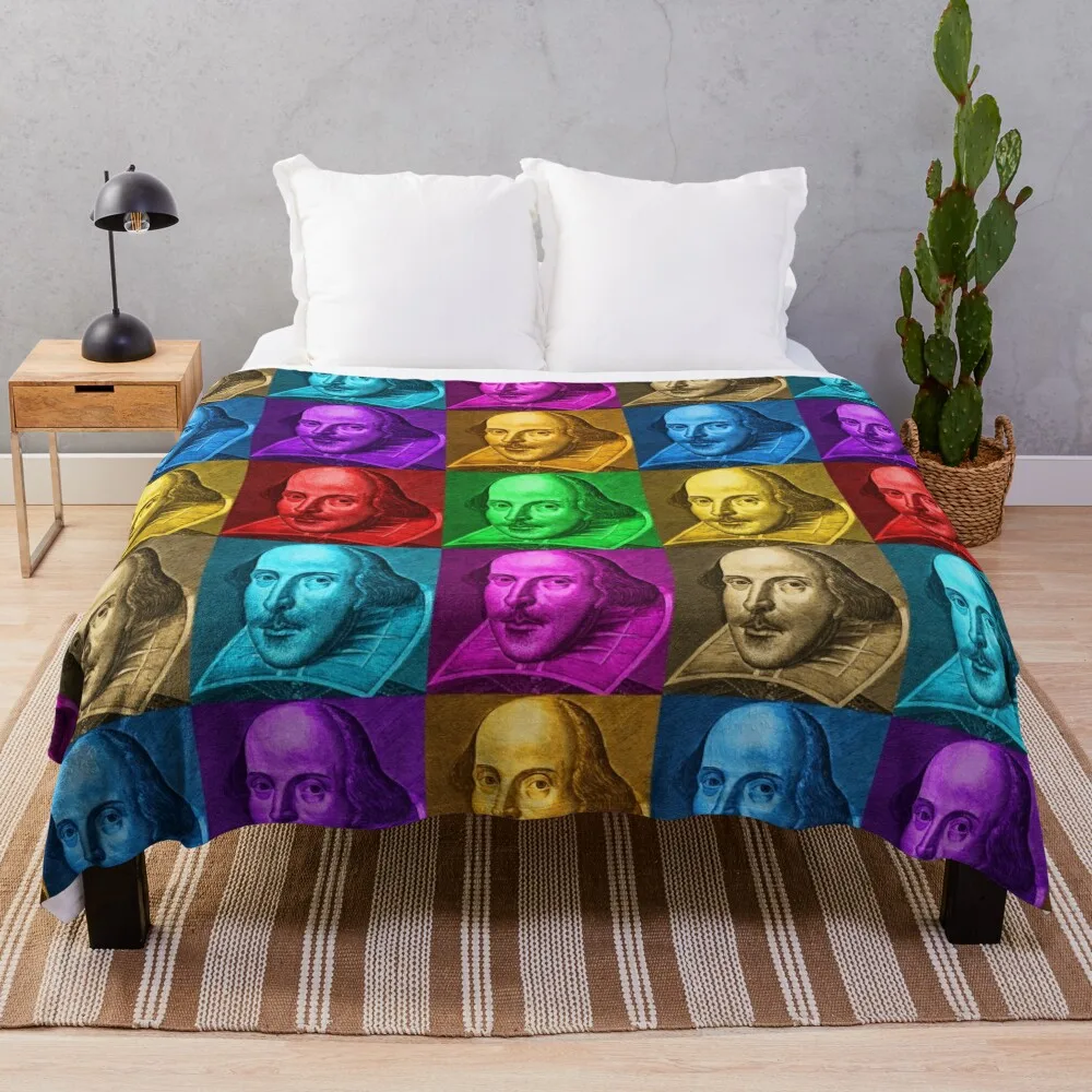 

William Shakespeare Pop Art Throw Blanket Luxury Decorative Sofas Blankets