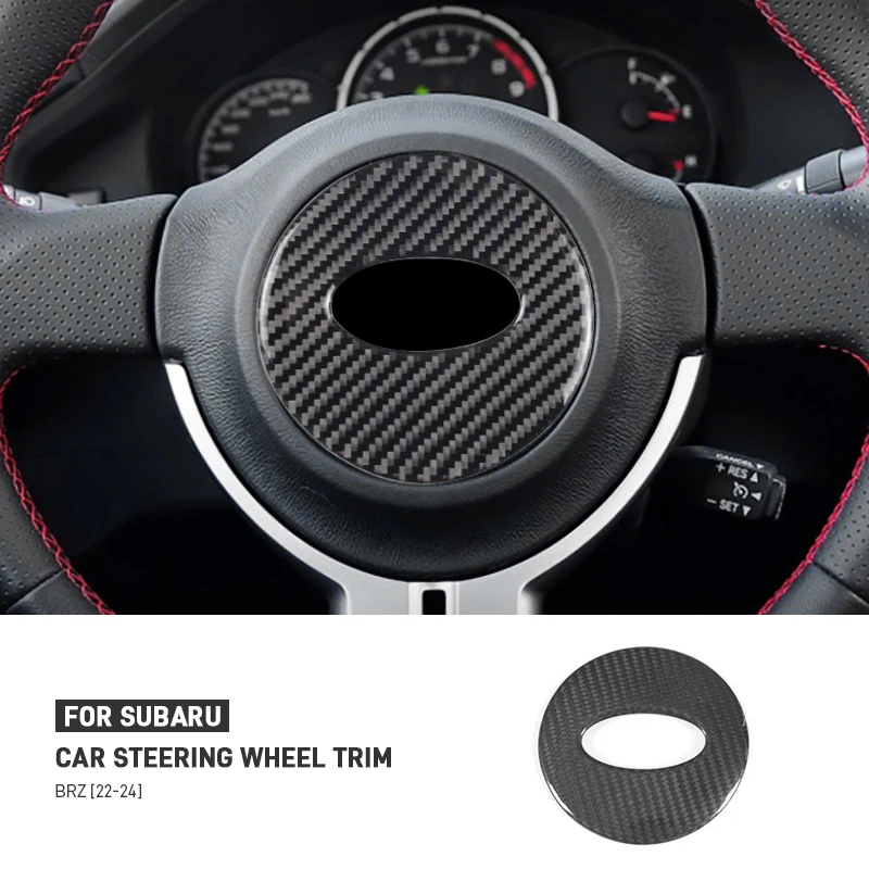 

For Subaru BRZ 2022-2024 Real Carbon Fiber Car Steering Wheel Central Decorative Cover Trim Protection Car Interior Accessories
