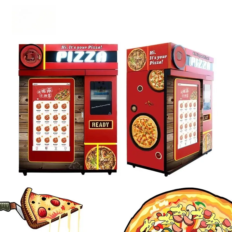 Smart Pizza Vending Machine Commercial Automatic Pizza Oven Self Service Pizza Maker Coin Payment Food Kiosk