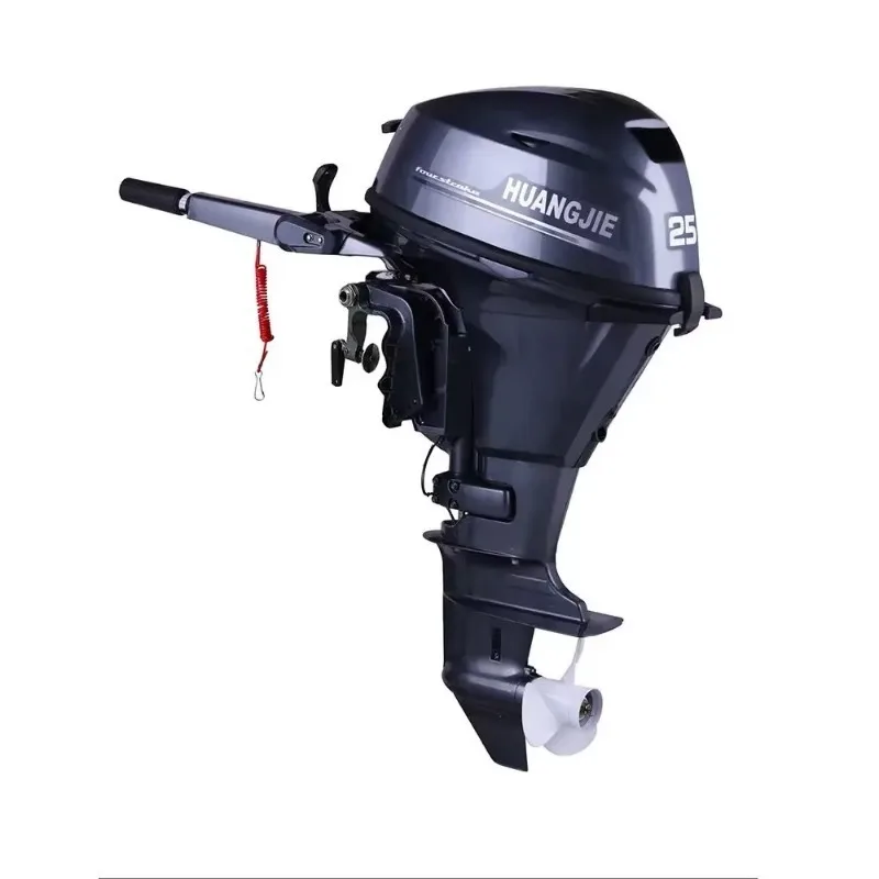 4 Stroke 25Hp Outboard Boat Engine Low Noise for Speed Boat CDI Ignition System Water Cooling System Manual Start Tiller Control