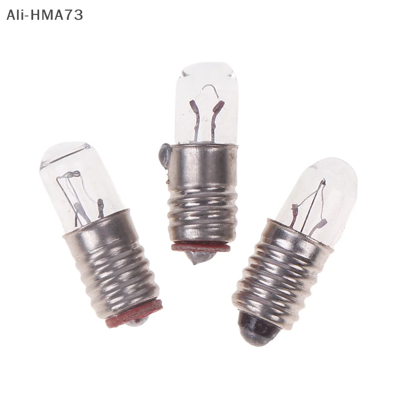 HMA73-10Pcs/Lot MINI ไฟแสดงสถานะหลอดไฟ E5 สกรูปาก Miniature โคมไฟหลอดไฟ 6.3V 12V 24V 0.1A ขนาดเล็กหลอดไฟสัญญาณลูกปัด