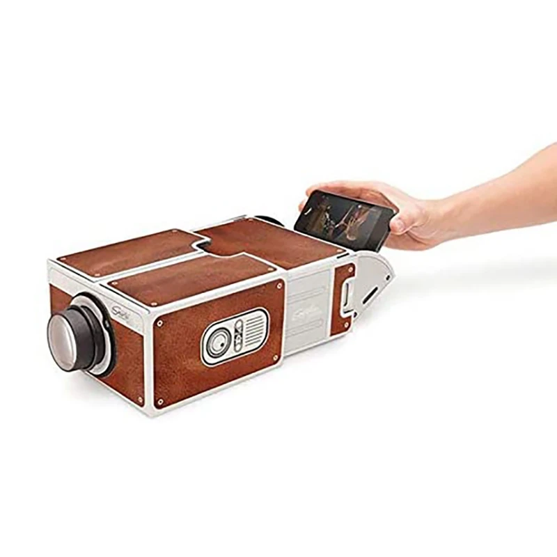 Bioscoopprojector, Draagbare Kartonnen Smartphoneprojector Voor Familie/Feest/Verjaardag Etc.Home Theater Audioprojector