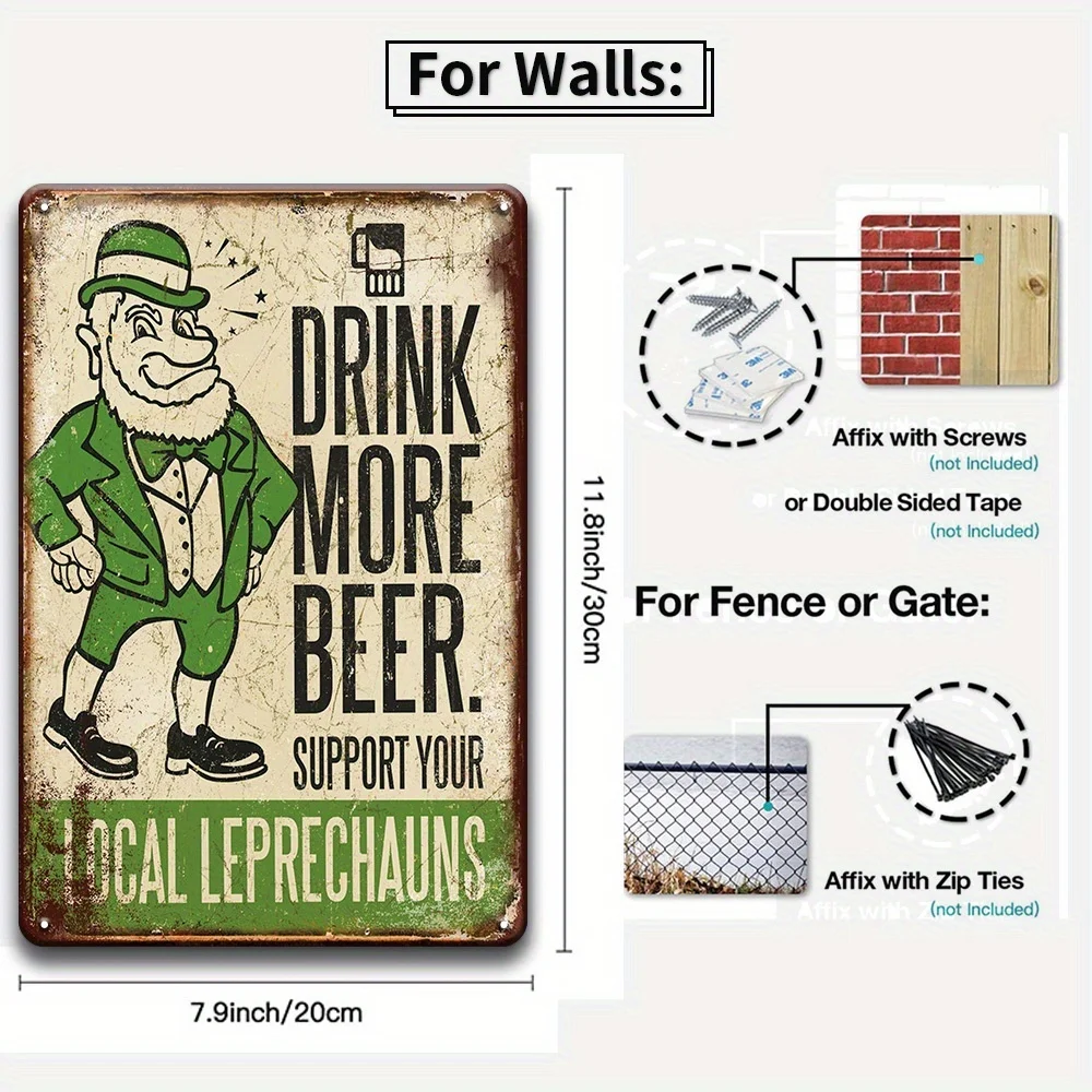 Letrero de bienvenida Vintage para jardín de cerveza, decoración de lata de Metal de 11,81x7,87 pulgadas con reglas de cerveza humorísticas, arte de pared de Bar para cueva de hombre, H, 6 uds.