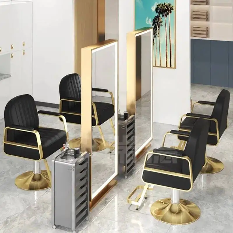 

Stool CosmeticSwivel Pedicure Barber Chair Adjustable Styling Hair Cutting Wash Barber Chair Saddle Barbearia Beauty Furniture