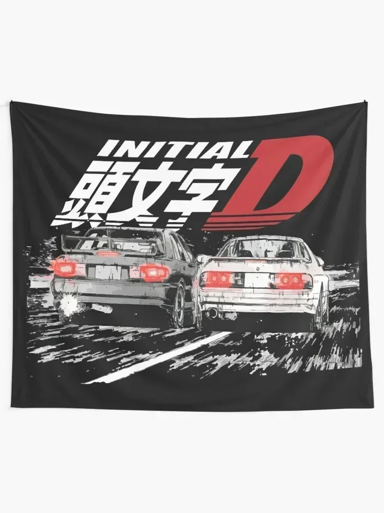 Initial D - Mountain Drift Racing Tandem Takahashi FC vs Kyoichi Sudo EVO eMPIRE Tapestry Wall Decor Hanging Tapestry