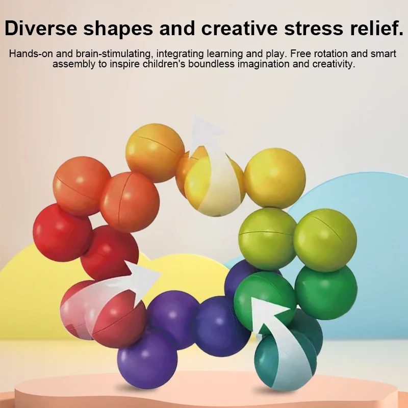 3D Kubus Bal Puzzel Magische Bal Onbeperkt Kubus Veelzijdig Kubus Stress Relief Speelgoed