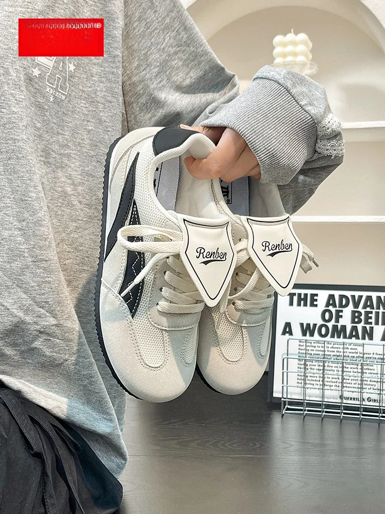 

Versatile Retro Bubble Bobbie Trainer oes Women's Racing Ballet Flat oes Casual Comfortable Synthetic Leather+Fabric