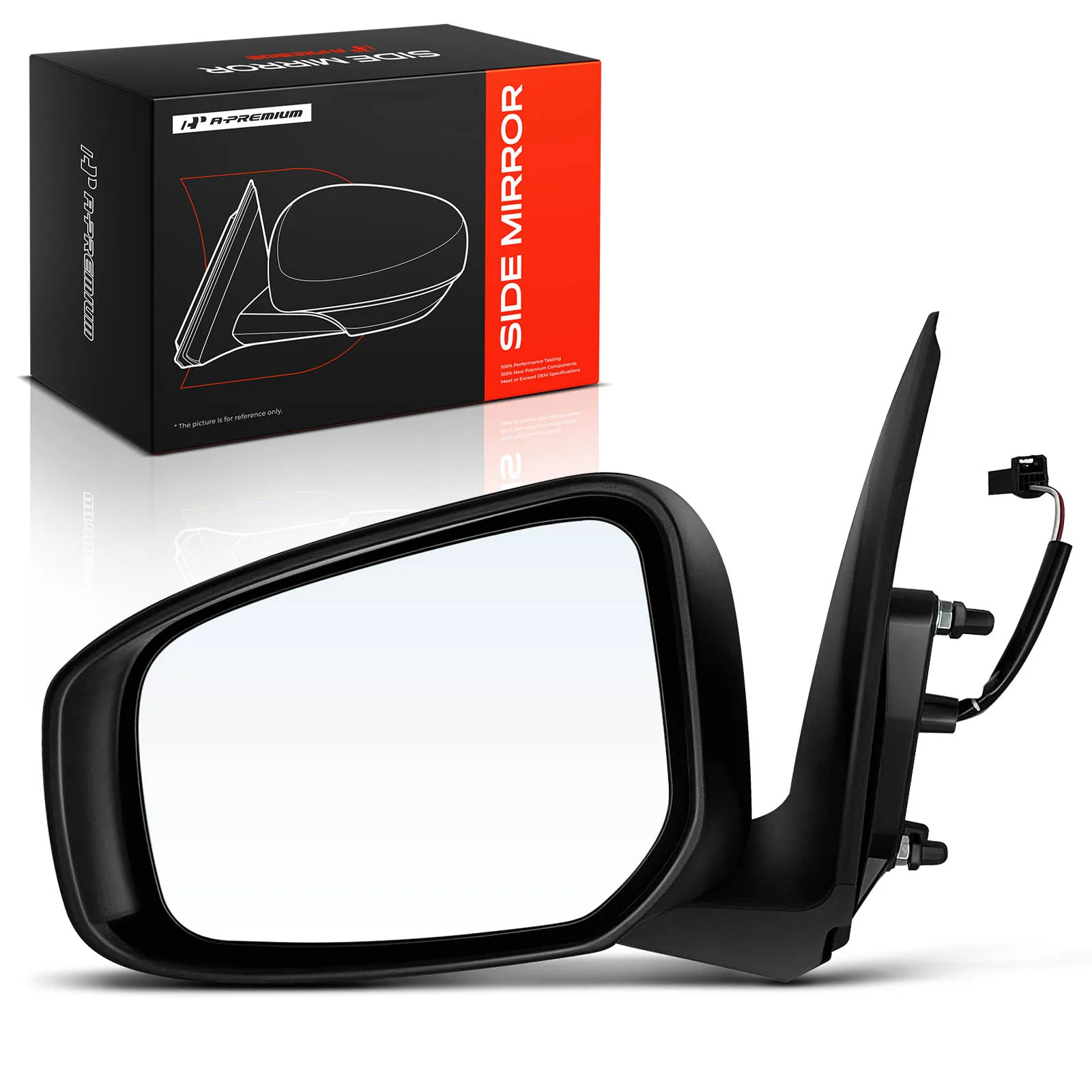 A-Premium Driver Side Power Door Mirror for Mitsubishi Mirage Mirage G4 2017-2022 Manual Folding Smooth Black