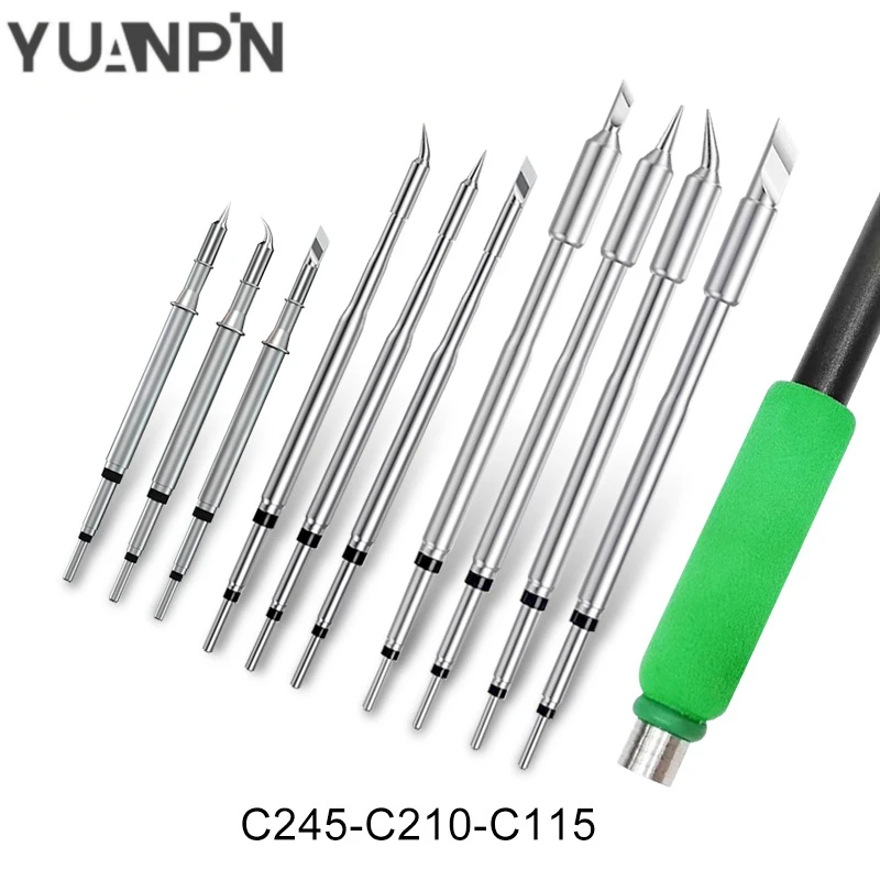 Жала для паяльника Yuanpin C210 C245 C115-I IS KU, совместимые с JBC Sugon Aifen Aixun, паяльная станция, ручка, паяльник