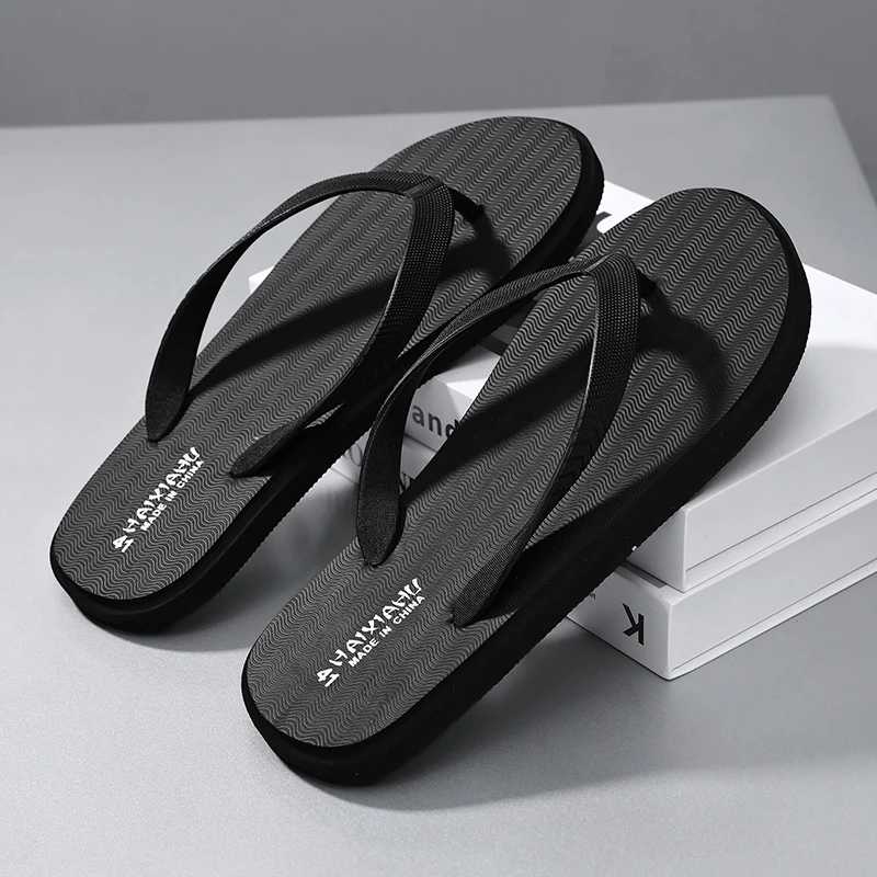 

YRZL Flip Flops Men 2025 Summer Soft Rubber Slippers Comfortable Non Slip Beach Sandals Male Shoes Lightweight Casual Footwear