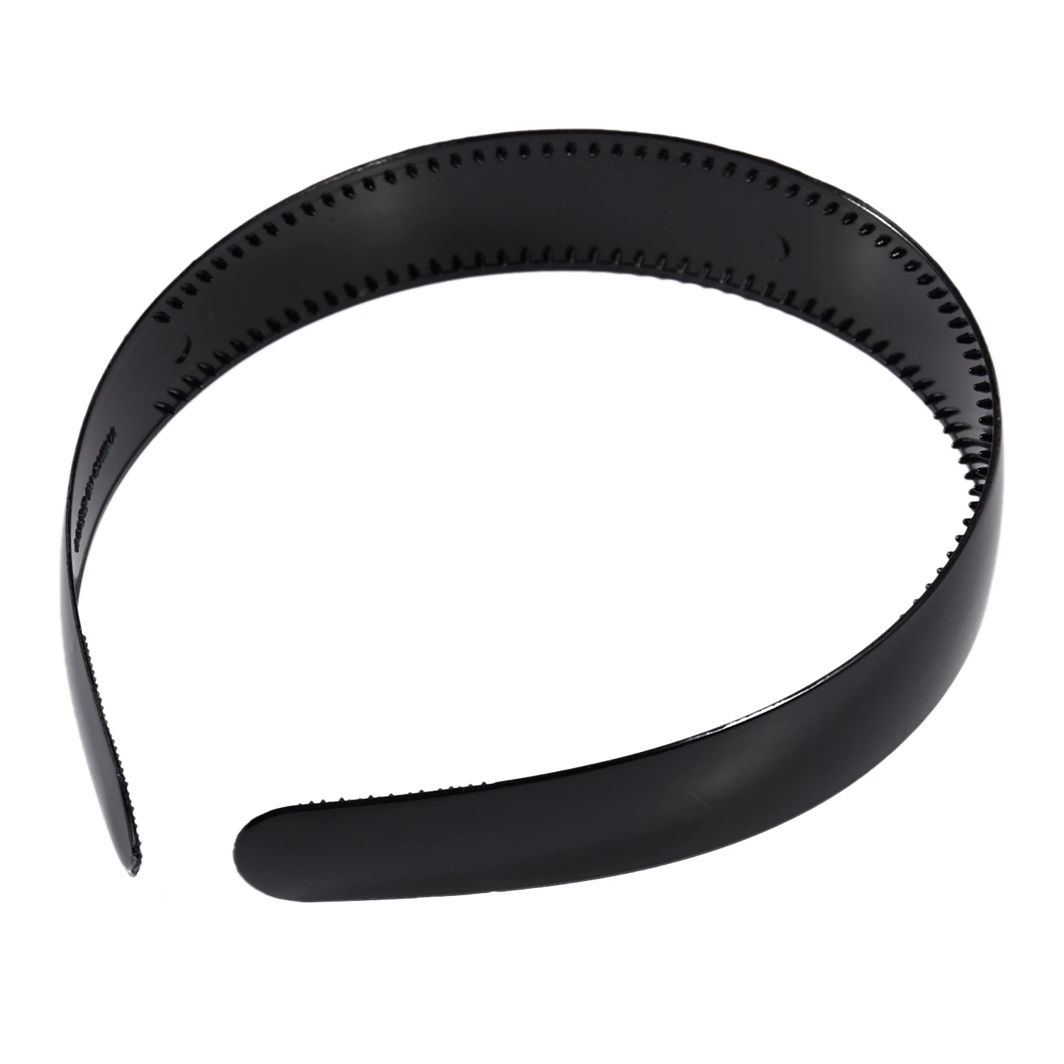 Lady Black Plastic Hair Hoop Headband Ornament Teeth