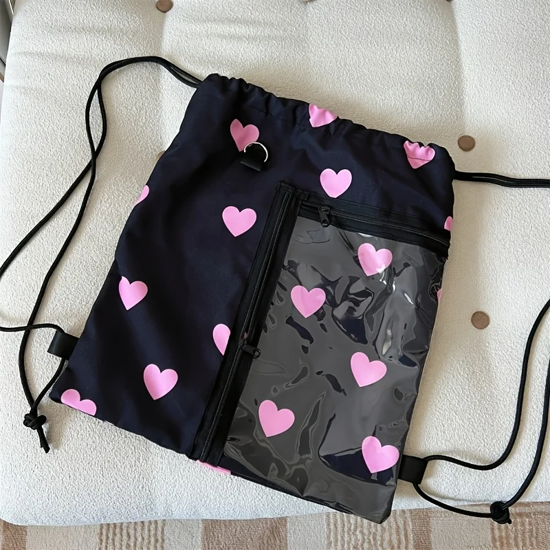 1pc large-capacity zippered backpack with stars, a simple and unique casual backpack for both shoulders, and a grainy storage ba