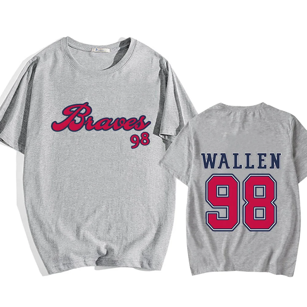 Braves 98 morganwallen camiseta para a primavera de alta qualidade algodão camiseta manga curta em torno do pescoço tshirt ropa hombre macio camisetas topo