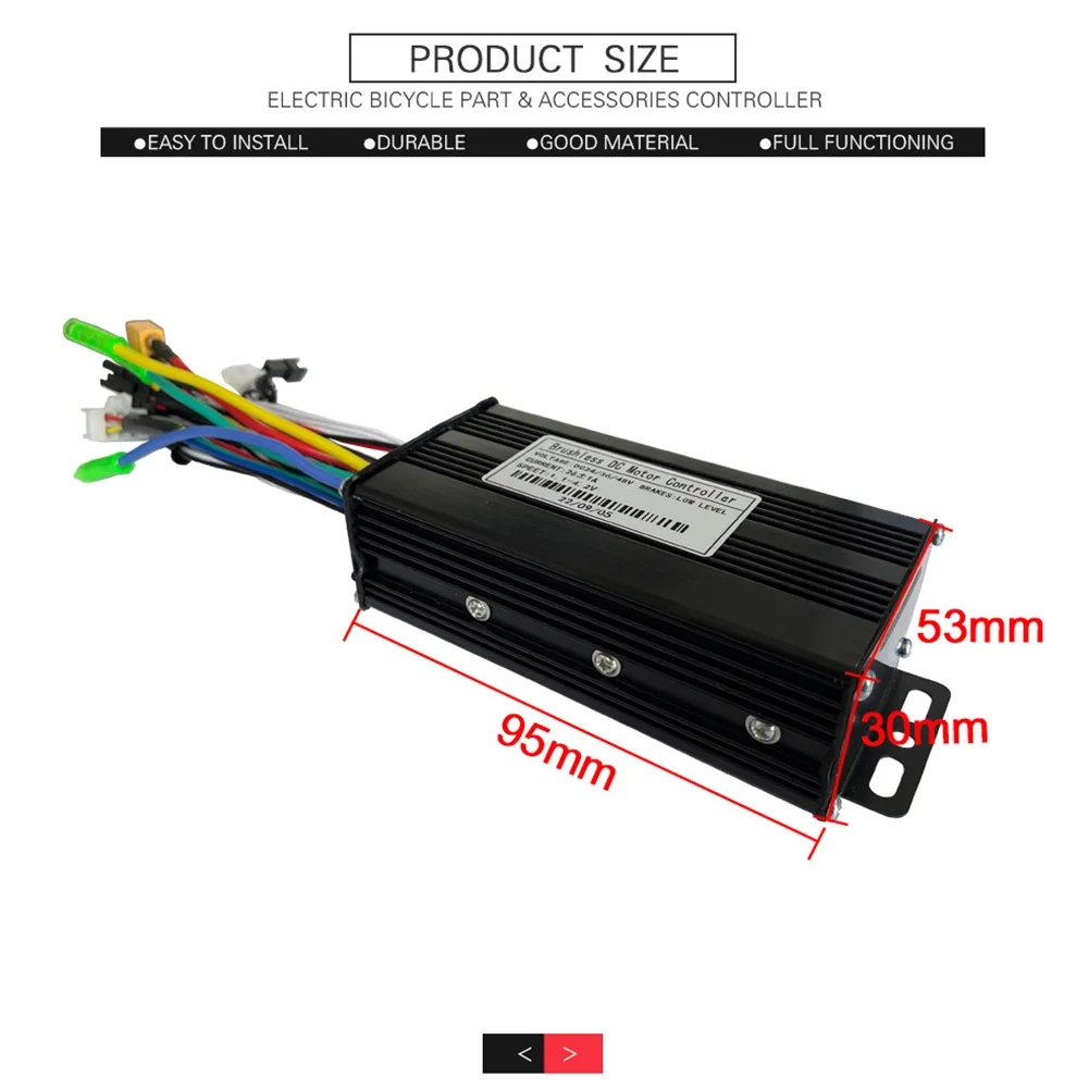 

1PCS JN 24V/36/48V E-Bike Sine Wave 26A 500/750W SM Three Mode Brushless Controller Electric Scooter Electric Bicycle Access