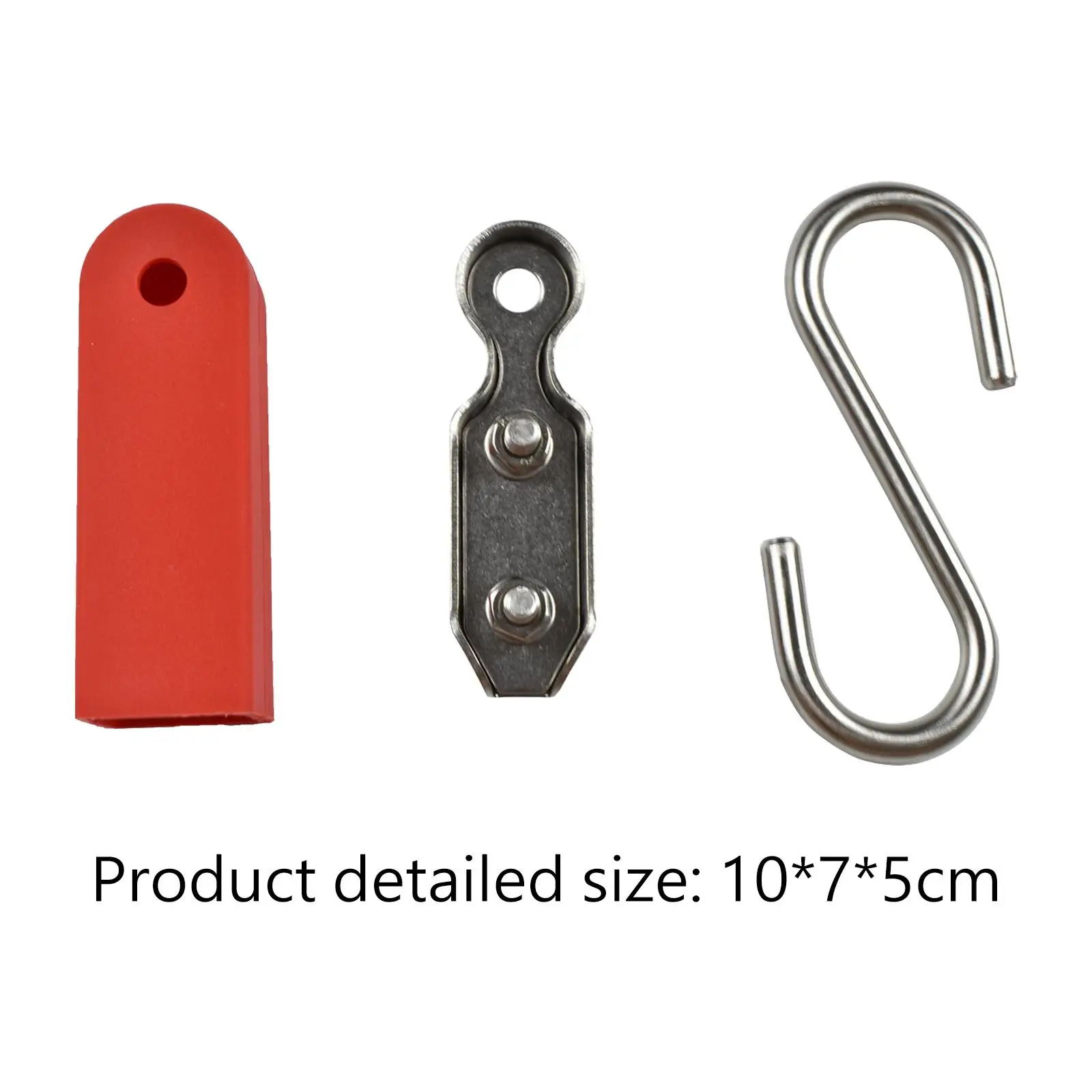 Lane Rope Embedded Hook Float Line Holder Durable Polished Stainless Steel Rubber Shell for Indoor Outdoor Pools
