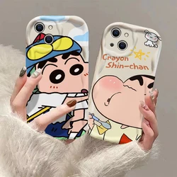 Kredki Shin-chans Anime Hot cute 3D Wave Etui na telefon do Samsung Galaxy S24 S23 S21 S20 FE Plus Ultra 4G 5G Miękki silikonowy pokrowiec